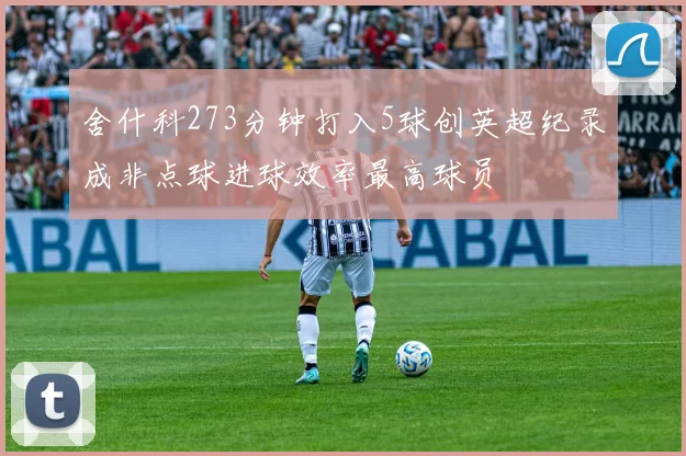 舍什科273分钟打入5球创英超纪录成非点球进球效率最高球员